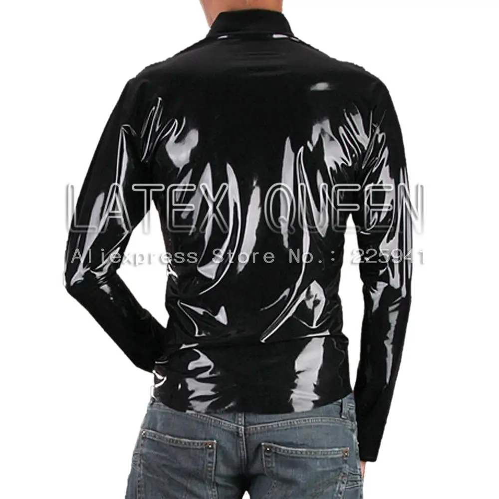 Nieuw modieus latex shirt voor heren