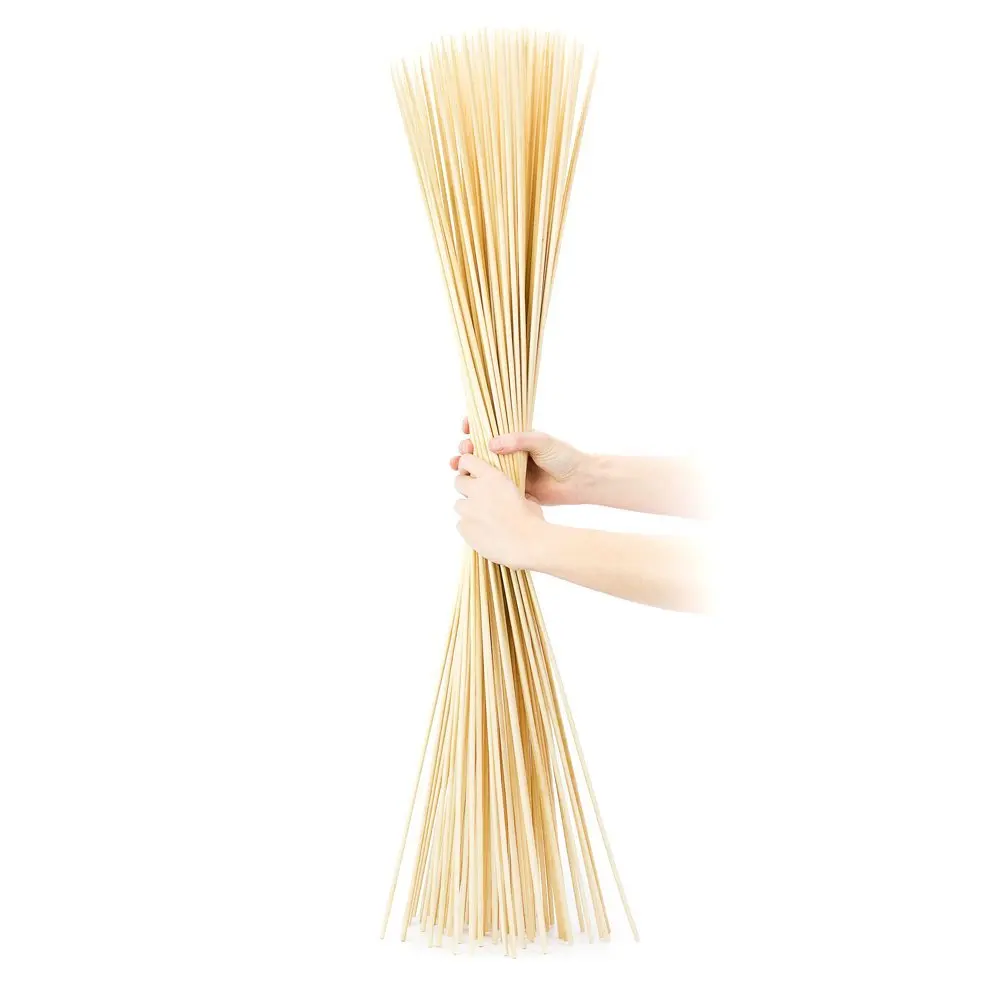 100-200pcs 50cm*5mm  Disposable Bamboo BBQ Skewers Natural Wooden Skewer Wood Stick BBQ Accessory Bar Party Restaurant Utensils