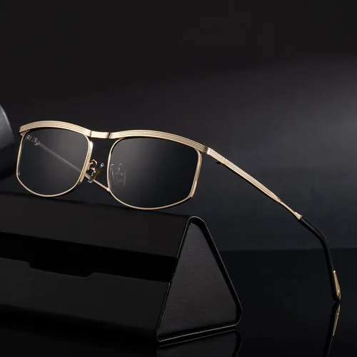 Imagen 2 del producto Gafas de sol cuadradas Punk de Metal clásicas para mujer y hombre, gafas de sol populares para conducir al aire libre, gafas de sol de diseñador de marca de lujo