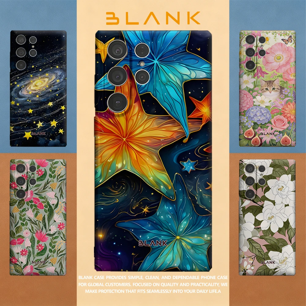 Galaxy Starfish Art For Samsung Galaxy S26 S25 S24 A56 A36 Phone Case Protection Cover for Women Girl Blank