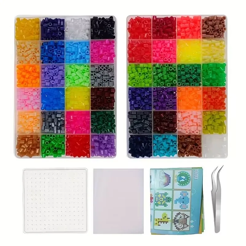 48 Colors 5mm Set Iron Beads Melting Beads Pixel Art Puzzle DIY 3D Puzzles Crafts Making Handmade Gift Fuse Beads Kit