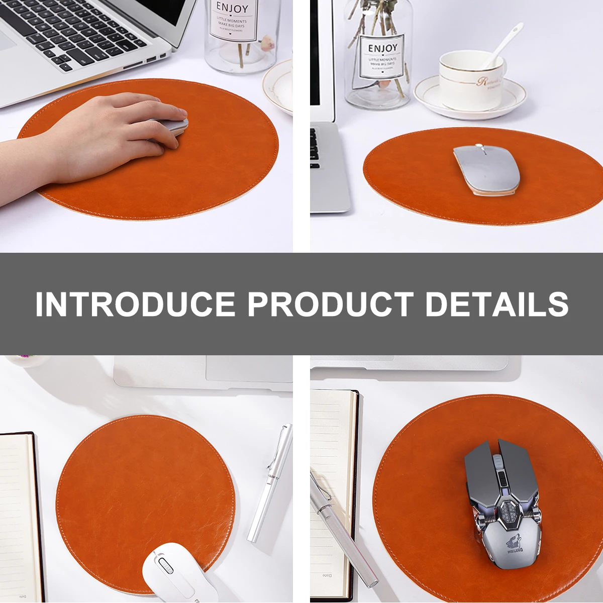 

Round Mouse Pad Microfiber Gaming Computer Desk Mat Blank Desktop Office