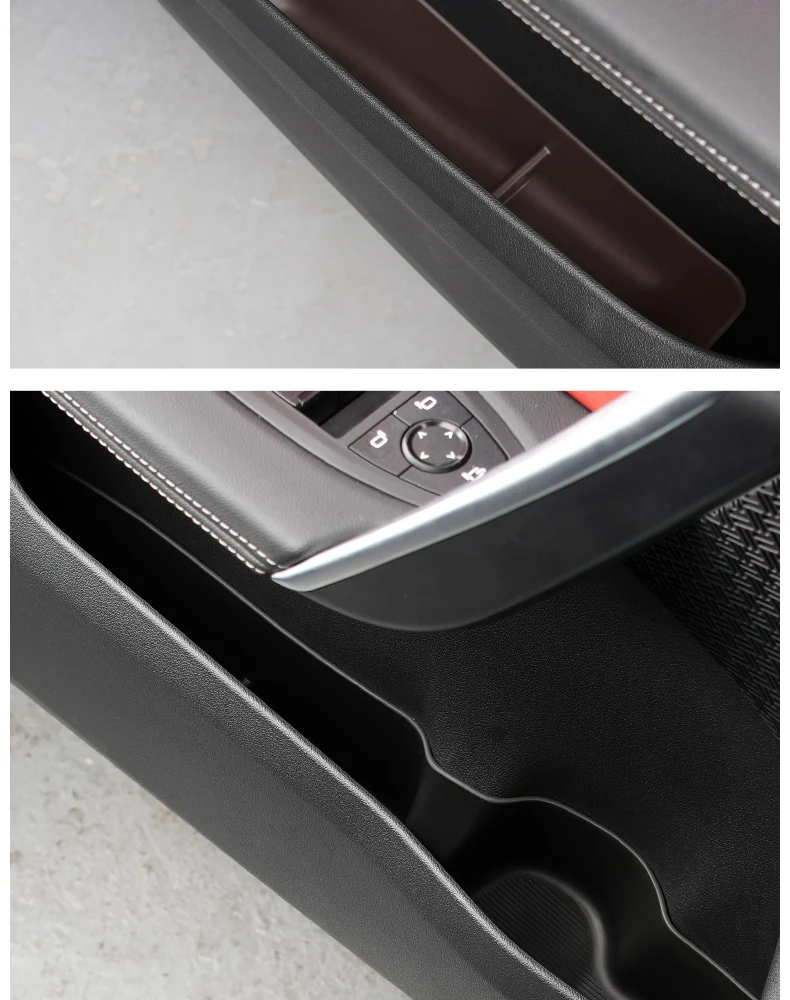 Für BMW X1 U11 2023 2024 Auto Tür Lagerung Box TPE Vorne Hinten Tür Slot Organizer Fach Armlehne Center konsole Box Auto Zubehör – Detail 20