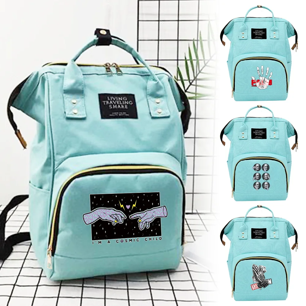

Mummy Bag Large Capacity Infant Bags Fashion Diaper Pouch Hand Series Milk Bottle Organizer Newborn Products Storage Backpack