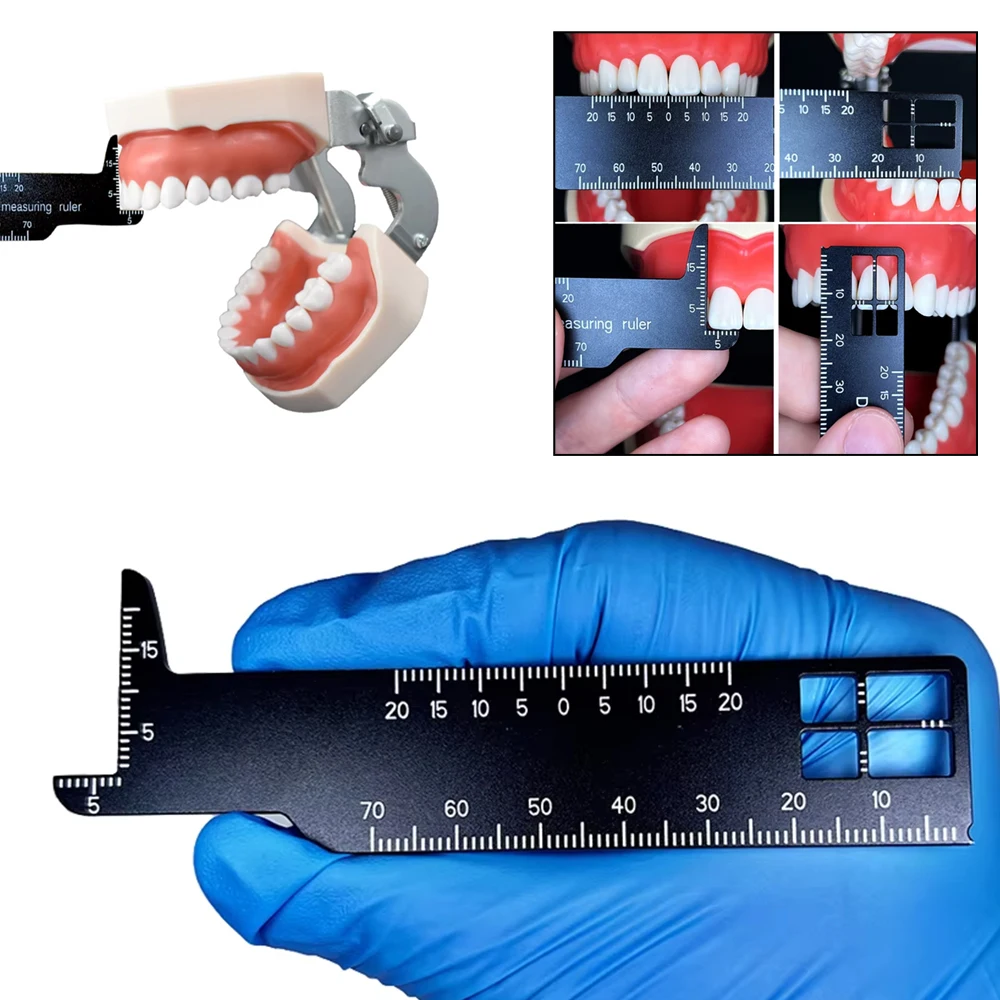 Regla dental de autoclave profesional para fotografía de odontología - Herramienta de medición de alta precisión para clínicas y laboratorios dentales