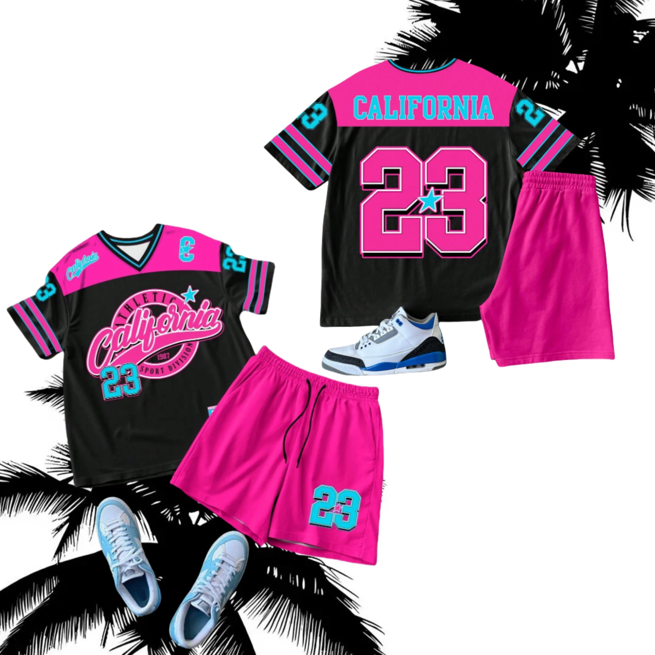 25/26 جديد الرجال كاليفورنيا رقم 23 ثلاثية الأبعاد طباعة تي شيرتات قصيرة الاكمام و مجموعة تي شيرتات قصيرة للأطفال التدرج قصيرة الأكمام المرأة تي شيرت مجموعة تي شيرتات قصيرة للأطفال