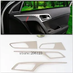 FIT FOR 2014-2017 For Hyundai ix25 (creta)   Matte Inner Side Door Handle Bowl Cover 4 pcs /set