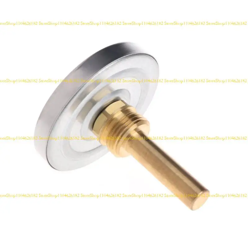 

Q2Q4 Round Dial Horizontal Thermometer 63mm Aluminum Temperature Gauge Meter Suitable for Liquid Water Measure 0-120°C