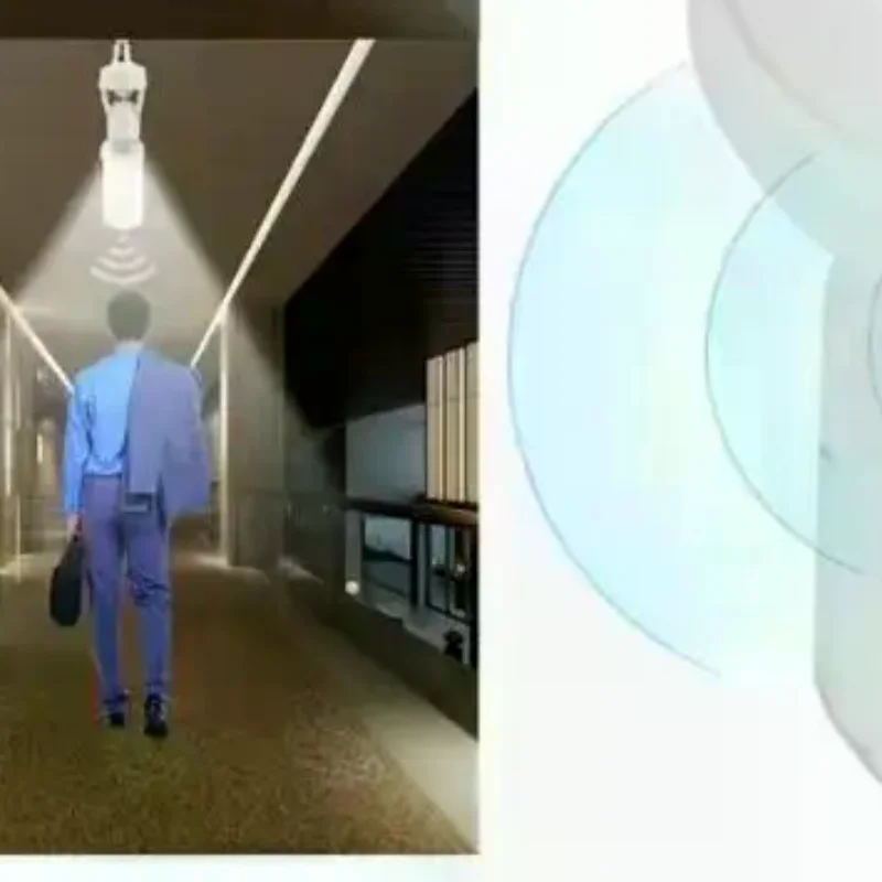 

Датчик движения PIR для лампы с индукцией, 85-265В, регулируемое время задержки, поворот на 360 градусов, светодиодный ночник, цоколь E27