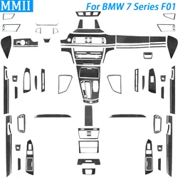 For BMW 7 Series F01 2009-2014 Carbon Fiber Gear Shift Window Lift Air Outlet Steering Wheel Dashboard Suit Car Interior Sticker