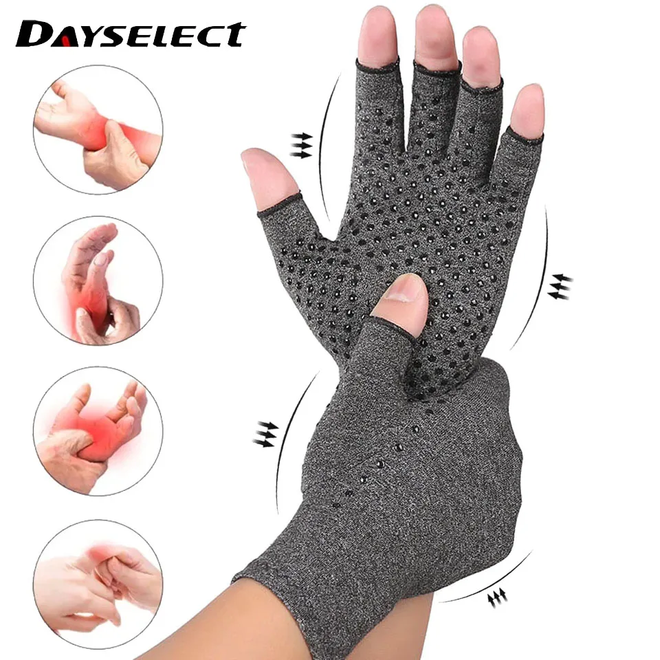 1 Pair Anti-Arthritis Compression Gloves Help Increase Circulation Reducing Pain Fingerless Gloves Arthritis Gloves Women Man