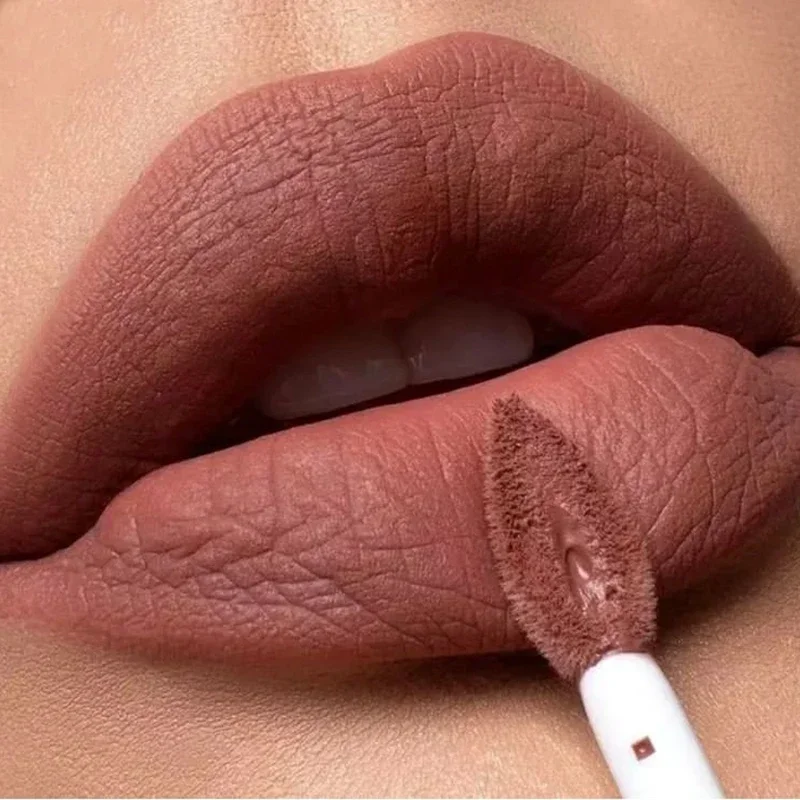 Velvet Matte Liquid Lipsticks Sexy Red Nude Lip Gloss Waterproof Lasting Non-stick Cup High Color Rendering Lips Gloss Cosmetics