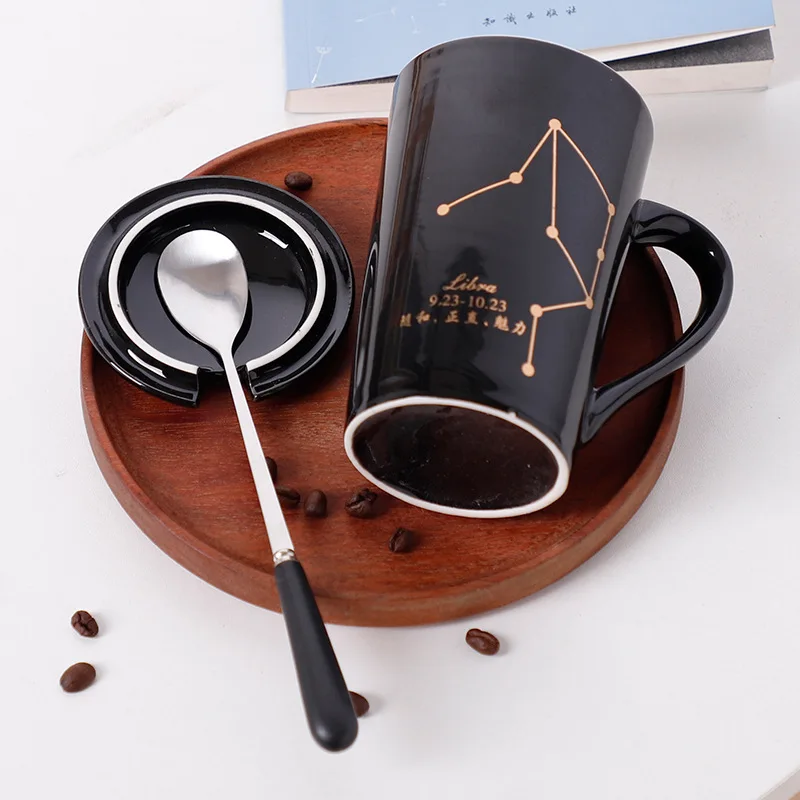 Creative Twelve Constellations Insulation Cup Home Ceramic Cup Mug Gift Box