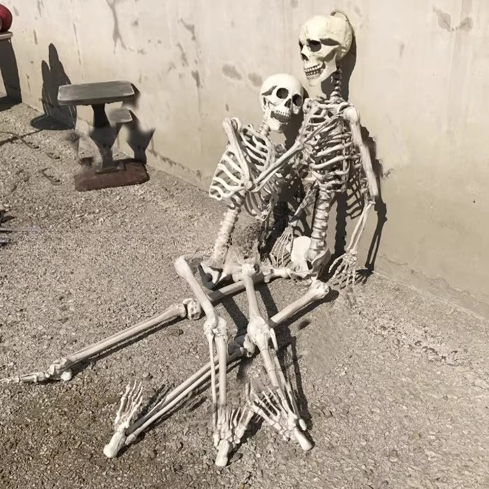 

Simulation plastic fake bone props Halloween decoration bar decoration Haunted house escape skull skeleton ornament
