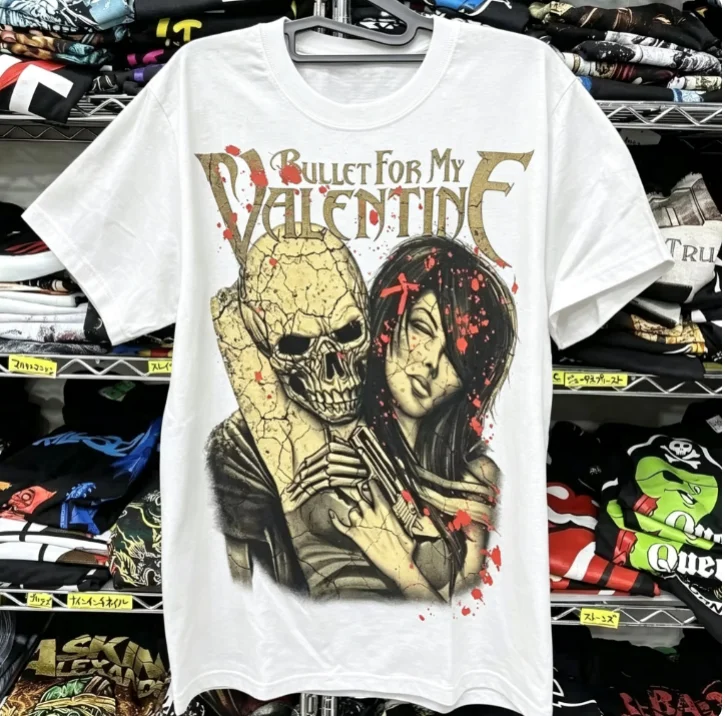 2026 Reprint My Valentine Band Print T Shirt Men's Women's Casual Short Sleeve Round Neck Cotton Tee Unisex Fashion Street