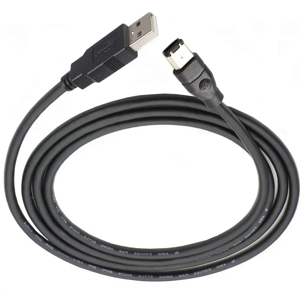 3M 1.8M 1.2M Standard Copper Wire IEEE400 1394 Firewire USB AM To 6P Cable USB To 1394 6pin Sound Card Connection Cable Cord