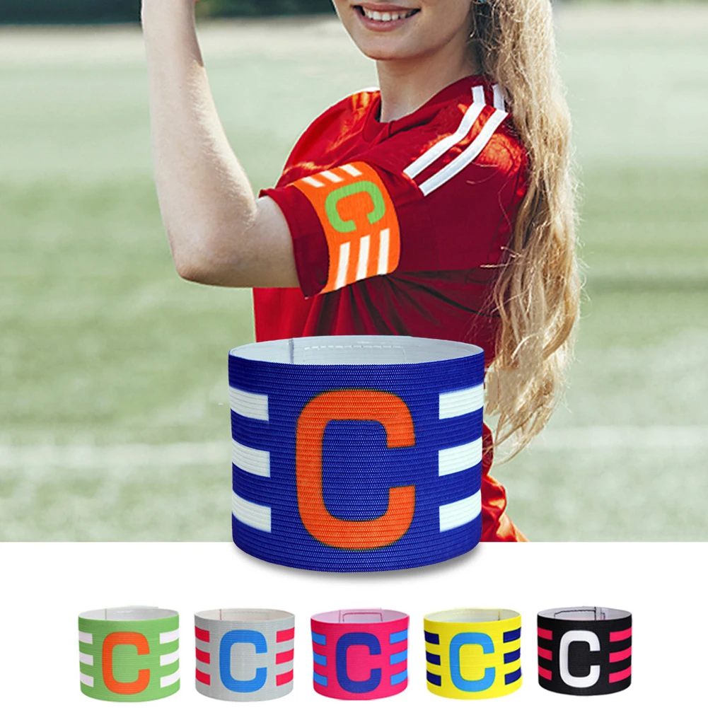 

Football Captain Armband Adjustable Leader Competition Armband Breathable Brazalete Capitan Band Clear Icon for Football Captain