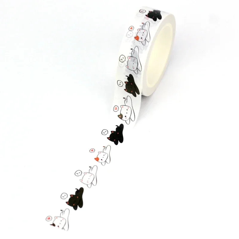 NEW 1X 10M Deco Kawaii Sleeping  Cat Cartoon Washi Tape for Scrapbooking Journaling Adhesive Masking Tape Cute Stationery