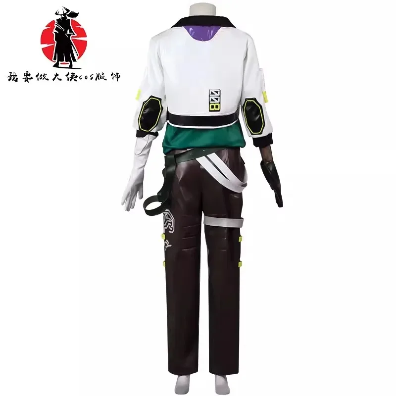 Gioco Valorant Deadlock Costume Cosplay Parrucca Pantaloni Cappotto Guanti Cintura Prop Donna Uomo Halloween Party Carniavl Gioco di ruolo Abiti