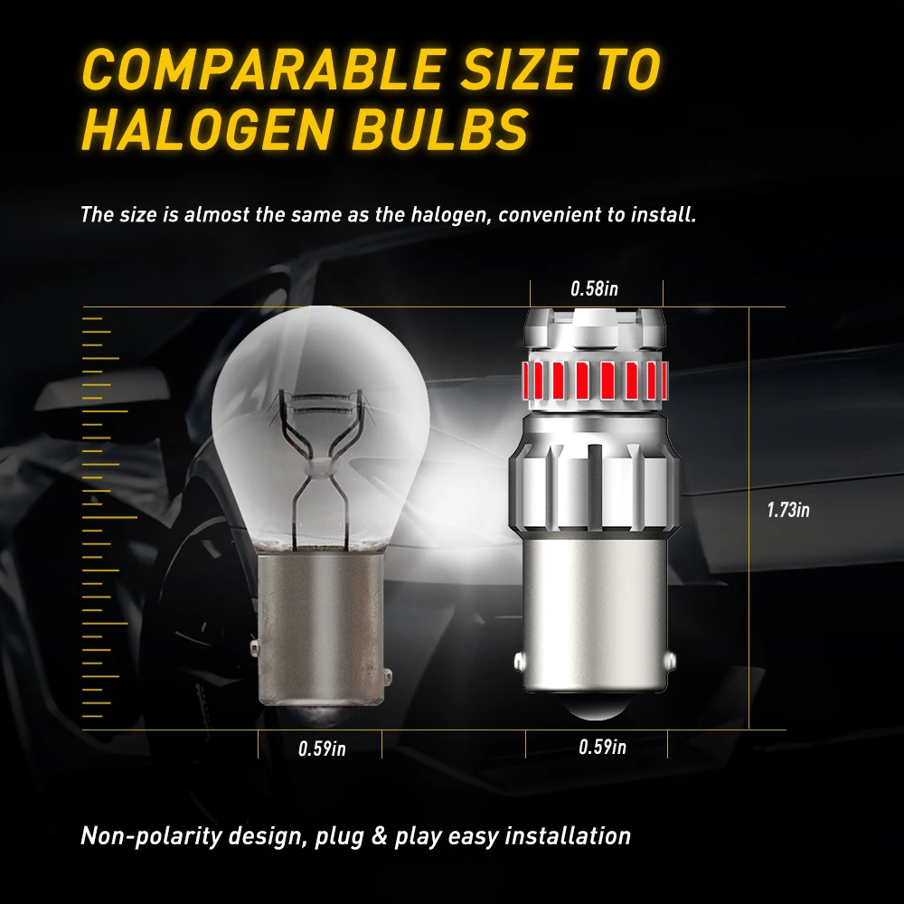 AUXITO 2 قطعة P21W BA15S LED الأحمر وقف الفرامل ضوء 1156 1157 7507 P21/5 واط سيارة لمبة LED مصباح عكس الفرامل بدوره مصباح إشارة DRL