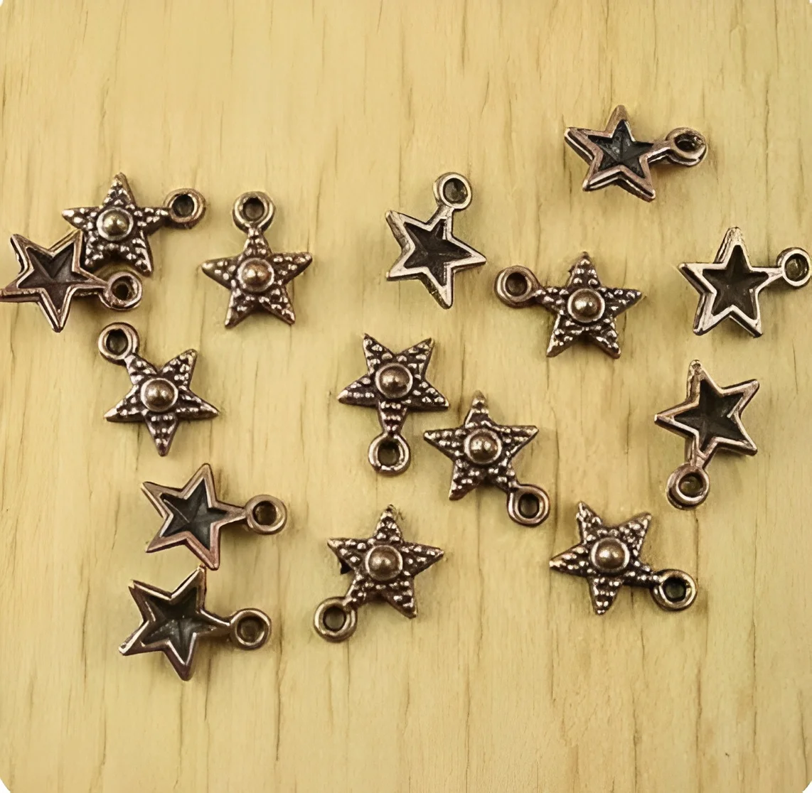 20pcs  12.2x9.6mm ,1.2mm    antiqued copper star charms findings   HWH1904