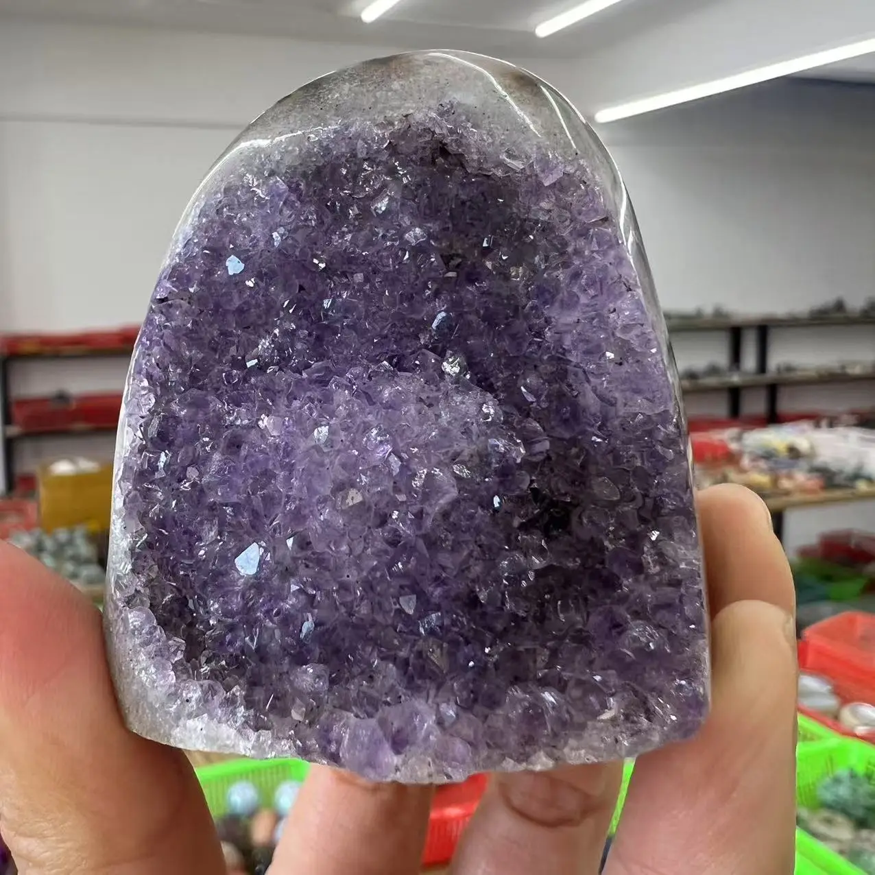 174g 5.6cm Natural Uruguay Dream Amethyst Calcite Quartz Crystal