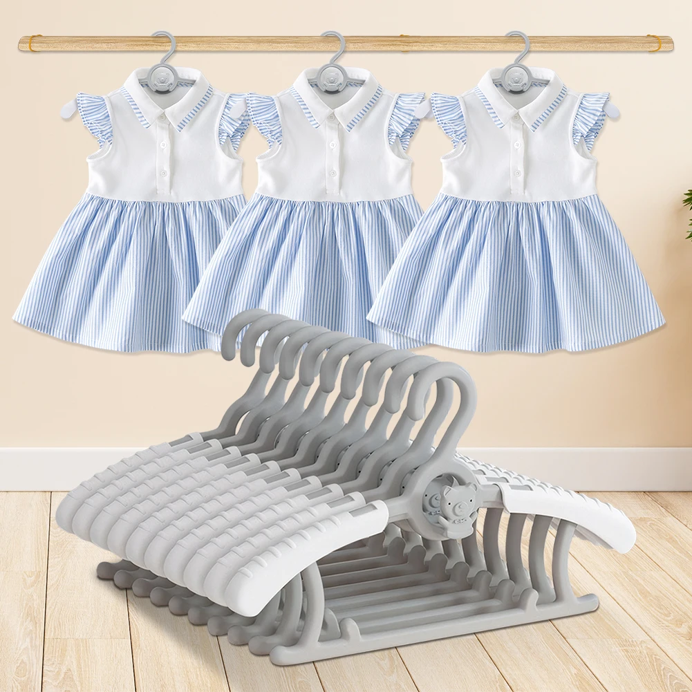 ไม้แขวนเสื้อเด็กแบบยืดหดได้ 10 - Baby Nursery Hangers บทวิจารณ์และราคา