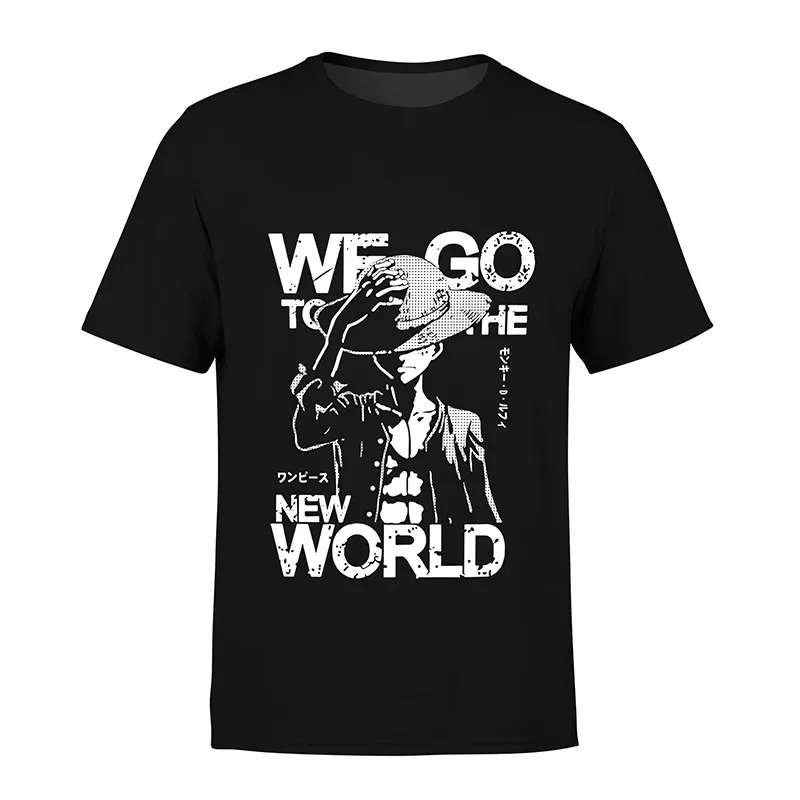 

Аниме One Piece Луффи, футболка из чистого хлопка, уличная модная одежда для мальчиков, детская футболка, детская футболка, летние топы с короткими рукавами, футболки