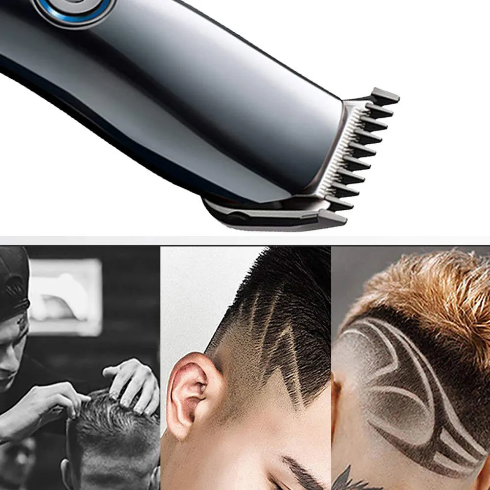 

1Set Professional Haircutting Kit Electric Hair Clipper with Hairdressing Apron Wai Cloth Multiple Comb Sizes for Salon Home Use