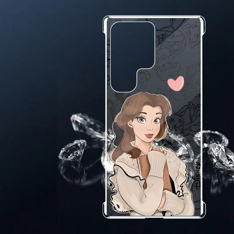 Disney Princess Girl Queen phone case for Samsung Galaxy S24 s23 Ultra FE cases s20 s21plus s22 borderless cooling clear funda