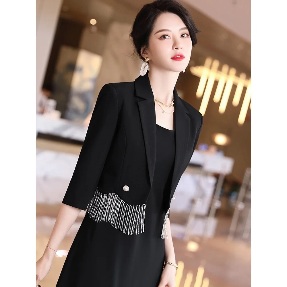 

Женская верхняя одежда, пальто, женский пиджак Mujer, бежевый, хаки, зеленый, серый, классический, с высокими пуговицами, текстурированный, шерстяной, стильный для похудения