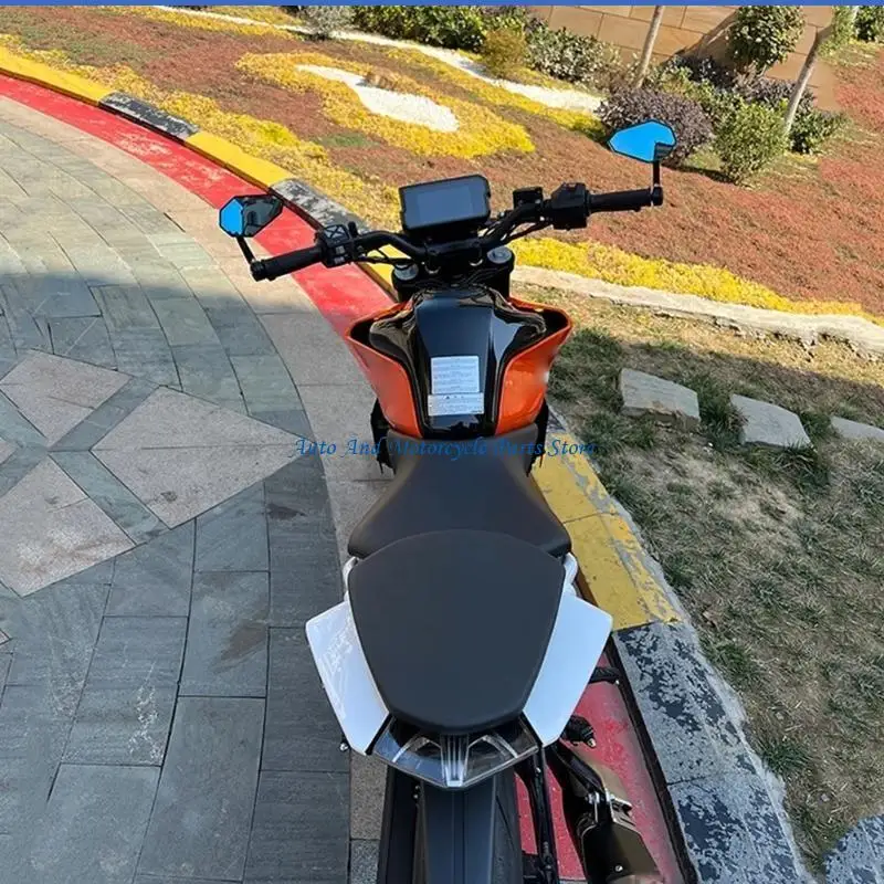 P9FD 2x Motorradglas Universial 22mm 7/8'' Rückspiegel Seitenglas Lenkerhalterung – Detail 3
