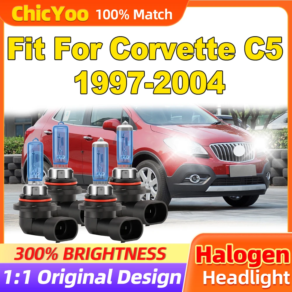 

Fit For Corvette C5 1997-2001 2002 2003 2004 24000LM Halogen Headlights 200W Car Lights 12V 6500K Halogen Headlamp Bulbs