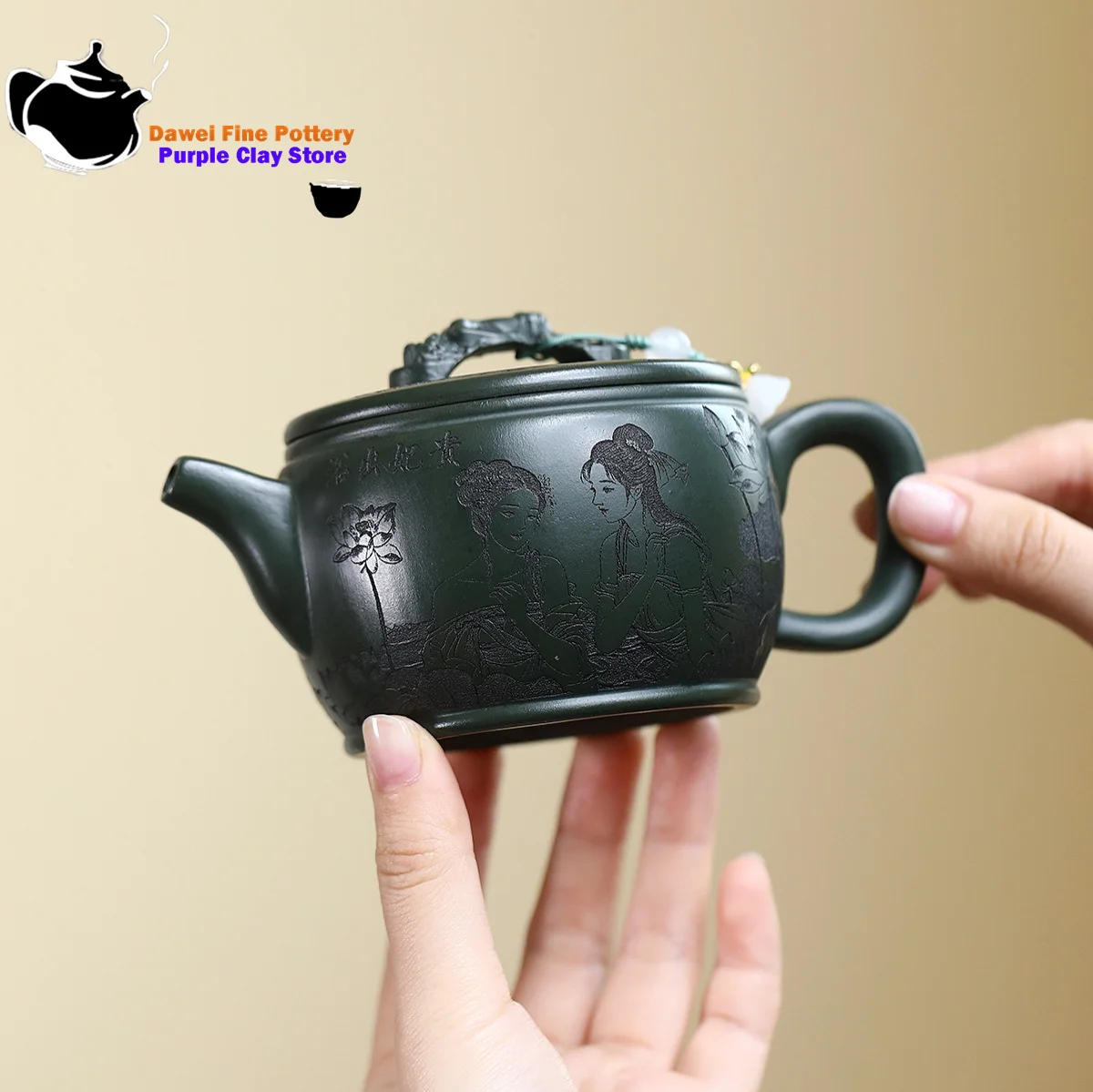 Yixing purple clay teapot, original ore, dark green clay, Noble Consort, Han tile, Kung Fu tea set, Chinese teapot