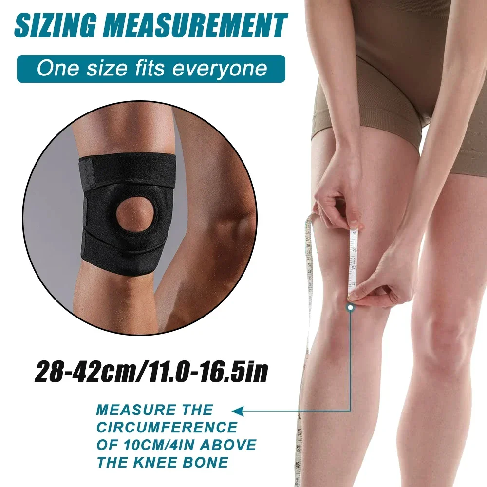 Immagine 7: 1 pezzo di ginocchiera rotulea per dolore alle gambe, tutore per compressione di supporto per ginocchio per dolore e supporto per artrite, ginocchiera per allenamento