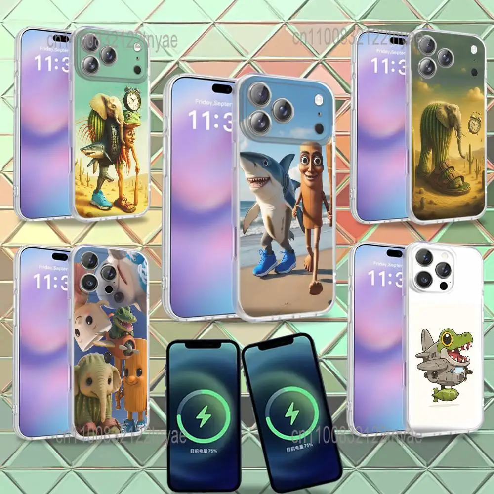 

ITALIANO BRAINROT animal For iPhone 17,12,11,14,13,15,16,Plus,Air,Pro,Max,E,Mini for Magsafe Magnetic Frosted Phone Case