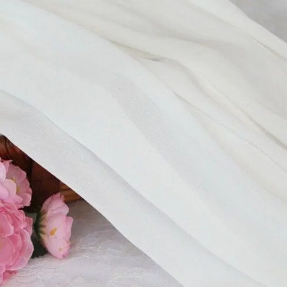 1/2/3m Summer Breathable Chiffon Clothing Fabric Soft Material Cloth for Dress Skirt Sewing DIY Handmade Fabric image 2