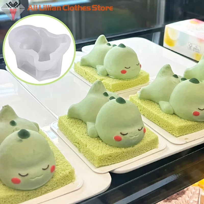 Liegender Drache Kitty Milch pudding Silikon form Pudding form niedlichen Cartoon Gelee Kuchen Kuchen form Kuchen Dekoration Backen Bäckerei Werkzeug
