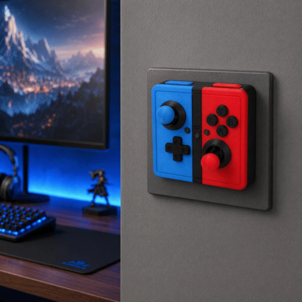 Creative Light Switch Guard Covers Retro Arcade Games Self-Adhesive Console-shaped Switch Cover Waterproof Decorative