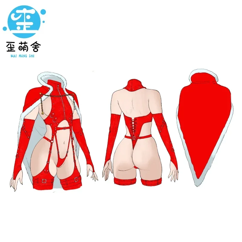 Power Christmas Costumes Sexy Christmas Anime Cosplay Original Red Patent Leather New Year Cosplay Costumes Anime