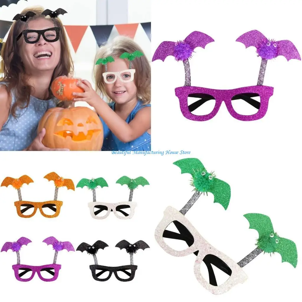 E56A Halloween Glasses Spoof Bat Wing Eyeglasses Frame Cosplay Costume Props Glasses