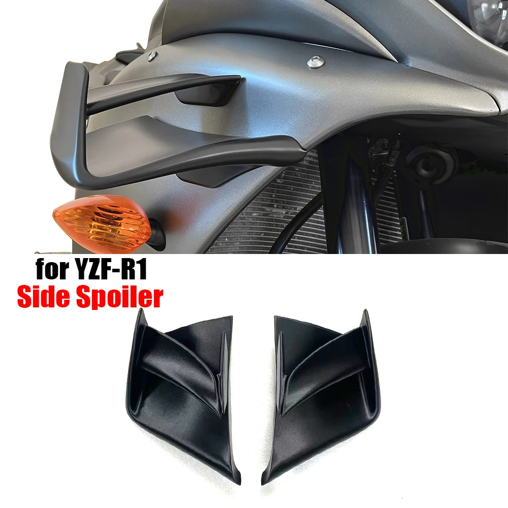 

For Yamaha YZF-R1 2009-2014 Motorcycle Accessories ABS black Winglet Spoiler Fairing Fixed Wing R1 Ultra Light wings fairing