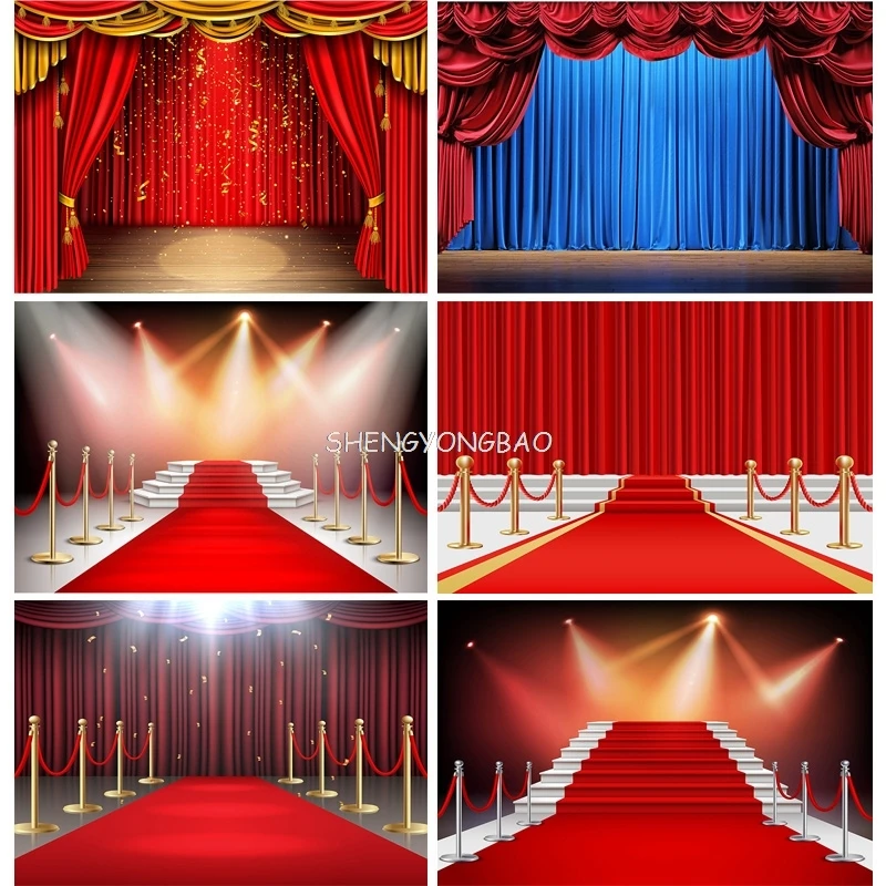 SHENGYONGBAO Stage Lighting Carpet Curtain Confession Scene Background Valentine's Day Love Studio Photography Backdrops RQ-30