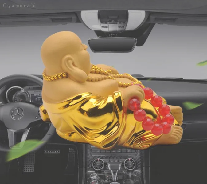 Maitreya Statue Modern Art Sculpture Crafts Resin Home Decoration Accessories Laughing Buddha Ornaments Car Gifts