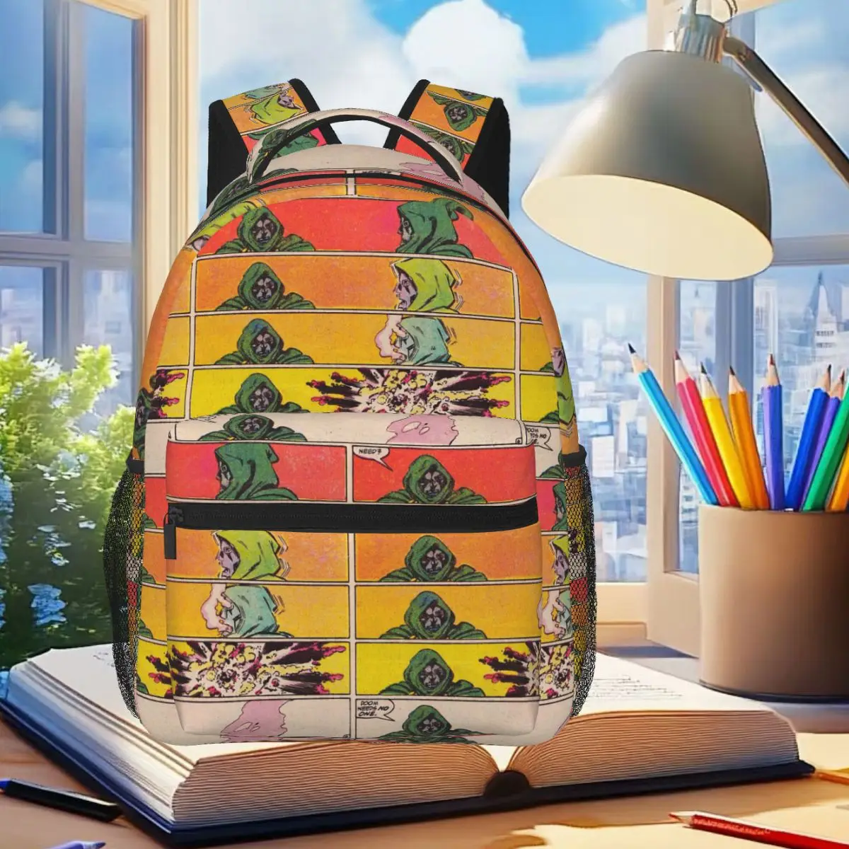 

MF DOOM Backpack Student Boys Girls BookBag Children School Bag Computer Shoulder Bags for Men Women