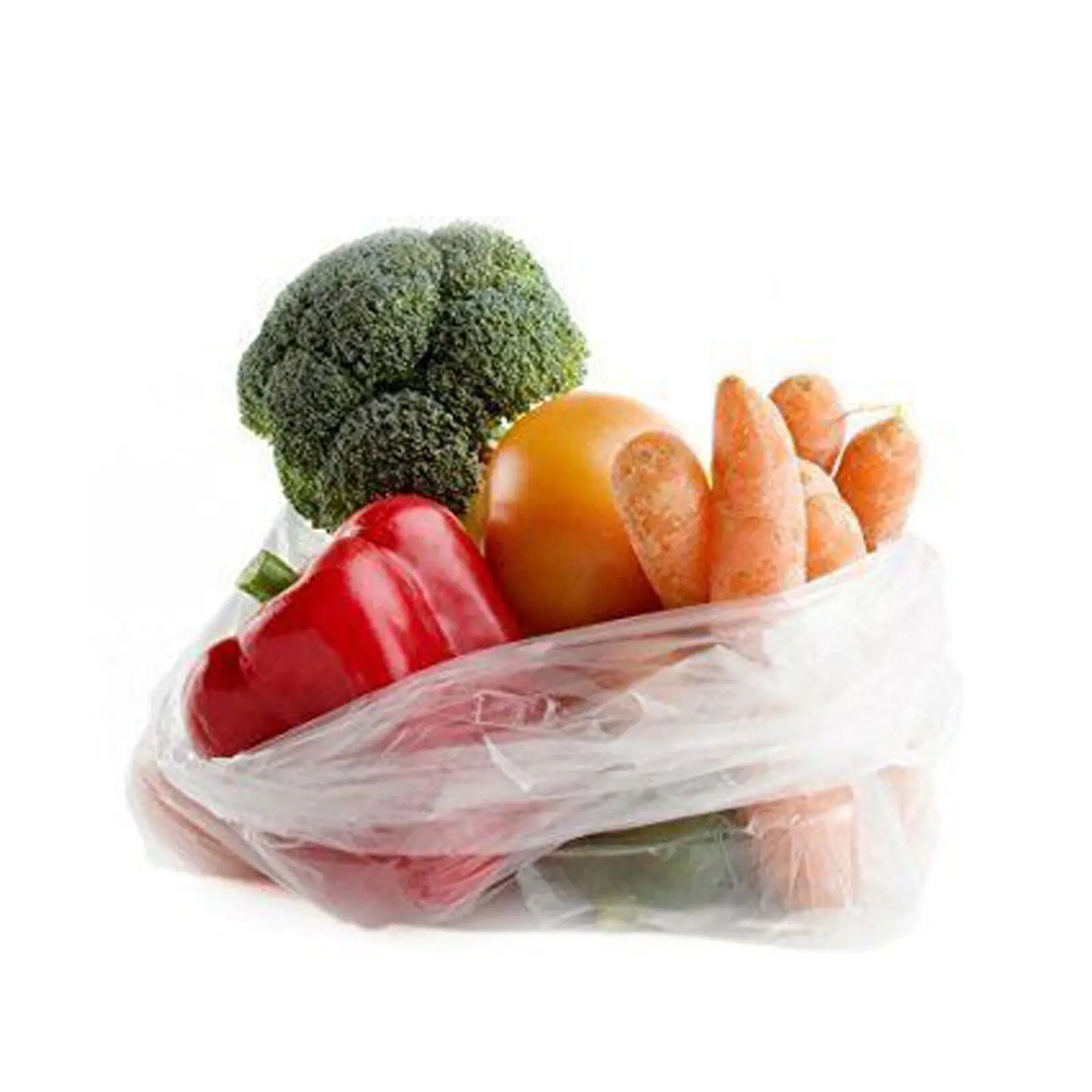 1 Roll 350 Bags Plastic Produce Clear Bag On Roll Kitchen Food Fruit Storage 16X20Inch