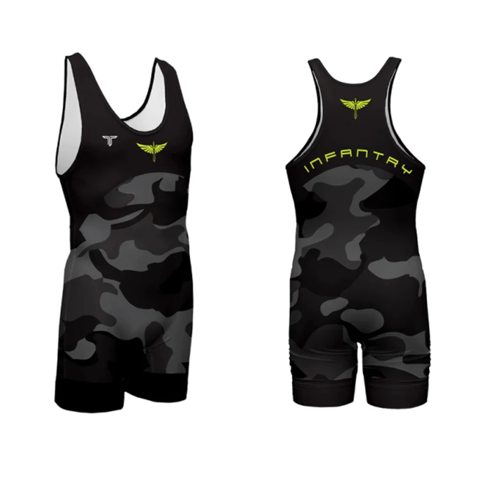 New Wrestling Singlets Suit Swim Men\'s Sleeveless Boxing Triathlon One Piece Bodysuit Gym Sport Fitness Skinsuit Running Wear