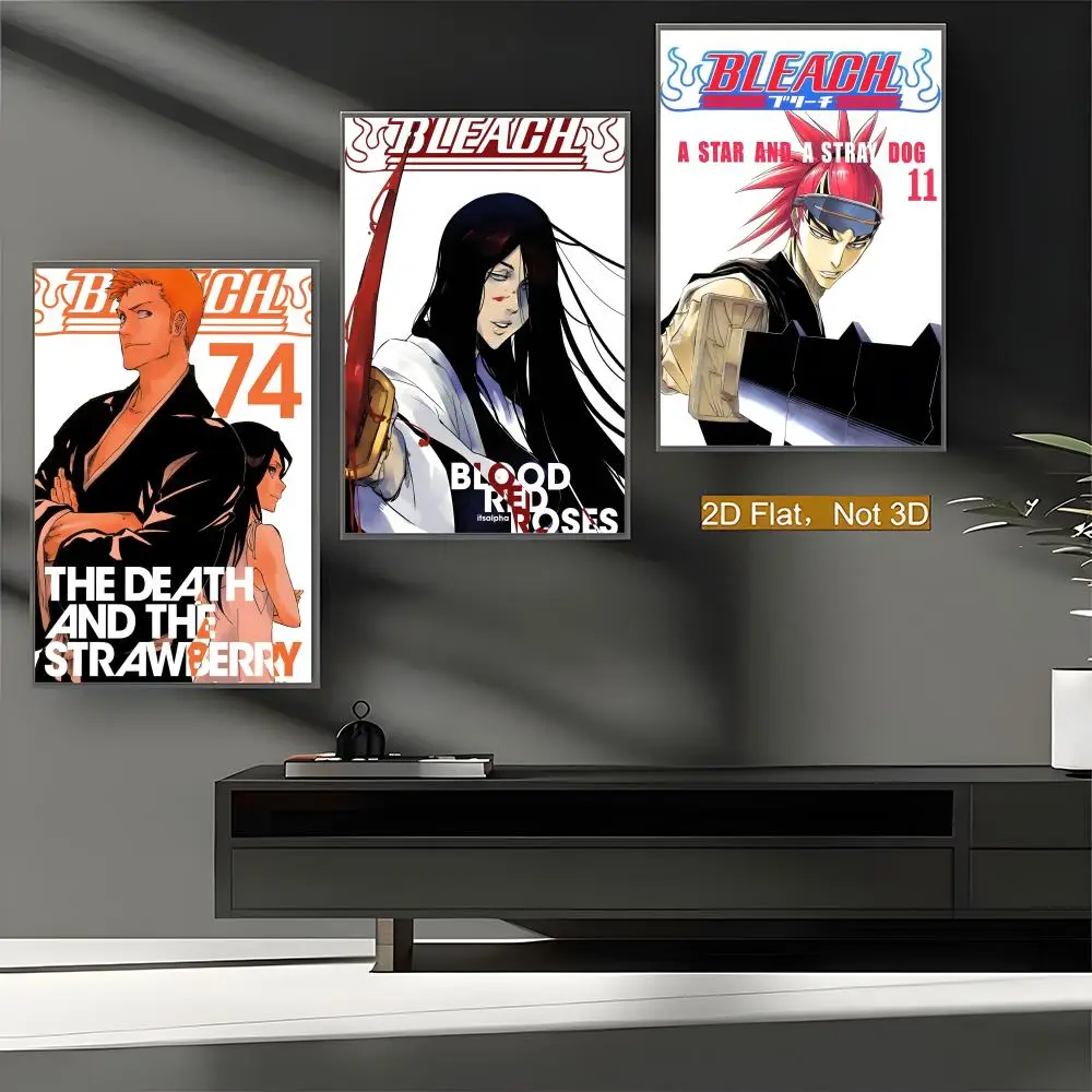 B-BLEACH Classic Animation Poster Premium PP Wall Decal - Peel & Stick, HD Print, Waterproof Home Decor