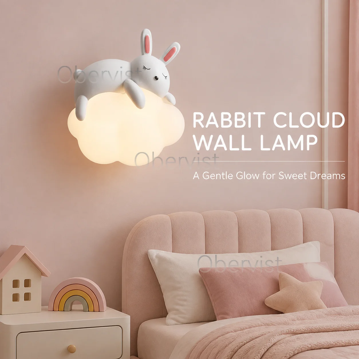 Balloon Bear Wall Lamp with Glass Shade, Cute LED Bedside Sconce for Kids Nursery Bedroom, Modern Creative Wall Light