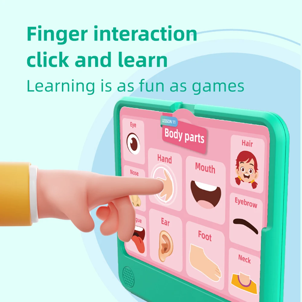 Lettore di punti di carte con inserto di grandi dimensioni, giocattolo educativo cognitivo per l'educazione precoce, carte cognitive inglesi per la lettura dell'apprendimento